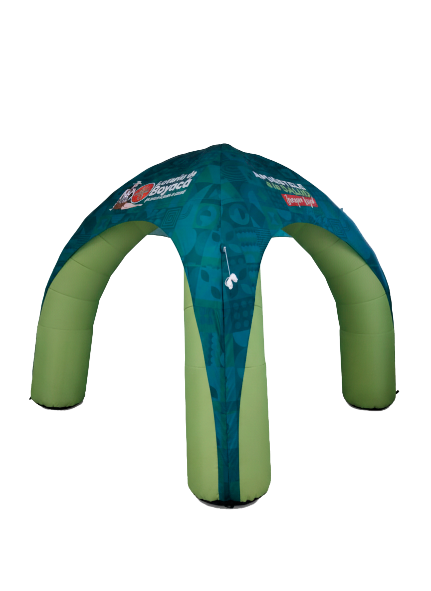 Carpa full impresa con telones sobre patas