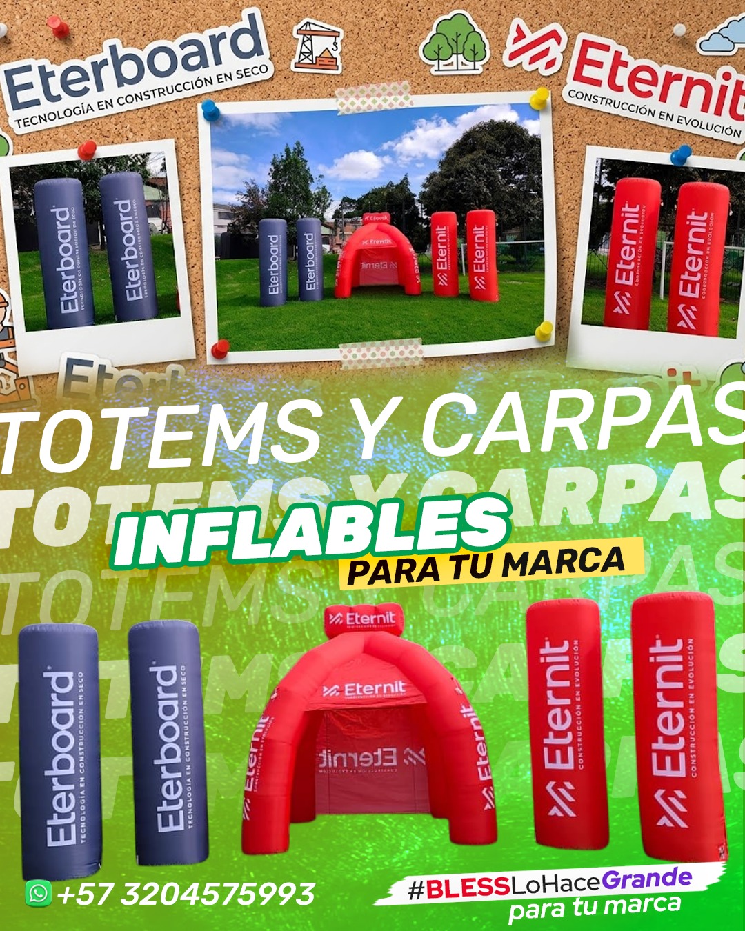 Activación BTL con inflables Bless